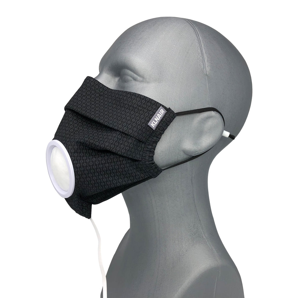 A perfectly sealed mask is needed for most masks to work, but not with the KLNAir Mask as the KLNAir Purifier pressurizes the air infront of your breathing zone keeping particles out while providing a constant stream of fresh clean air.